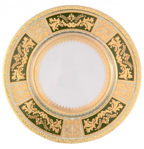 Набор тарелок 27 см 6 шт  Falkenporzellan &quot;Диадема /Зелёная крем золото&quot; / 060270