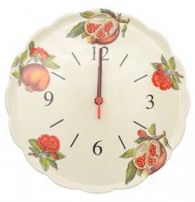 Часы настенные 29,5 см  Artigianato Ceramico by Caroline "Artigianato ceramico /Гранат" / 233028