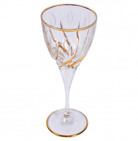 Бокалы для белого вина 180 мл 6 шт  RCR Cristalleria Italiana SpA "Трикс /С золотом /390" / 149015