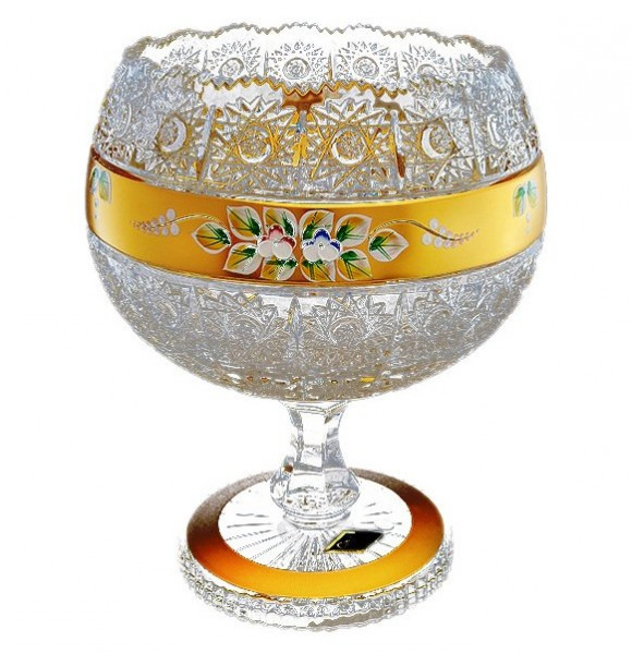 Ваза для конфет 20 см н/н  Aurum Crystal &quot;Хрусталь с золотом&quot; / 064852