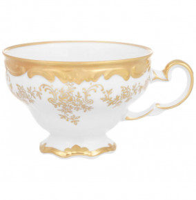 Чашка чайная 210 мл 1 шт  Weimar Porzellan "Кастэл /Золотой цветочный узор" / 222485