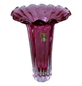 Ваза для цветов 30 см  Egermann "Розовая с пузырьками" / 045845