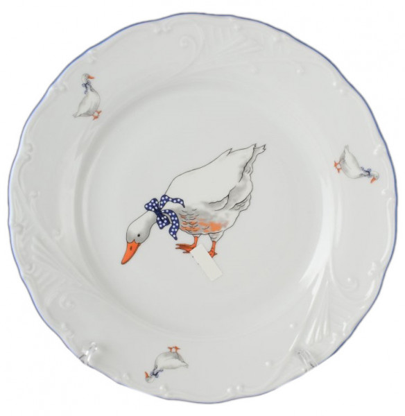 Набор тарелок 25 см 6 шт  Bohemia Porcelan Moritz Zdekauer 1810 s.r.o. &quot;Лиана /Гуси&quot; / 051035