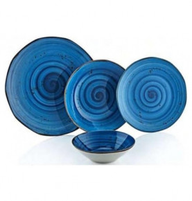 Набор тарелок 24 предмета на 6 персон  O.M.S. Collection "Reactive blue" / 284350