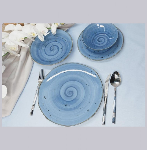 Набор тарелок 24 предмета на 6 персон  O.M.S. Collection &quot;Reactive blue&quot; / 284350
