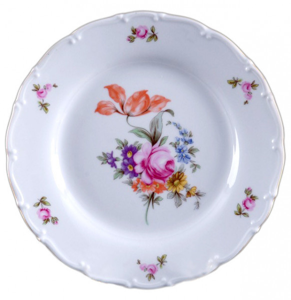 Набор тарелок 19 см 6 шт  Bohemia Porcelan Moritz Zdekauer 1810 s.r.o. &quot;Офелия /Полевой цветок&quot; / 013590