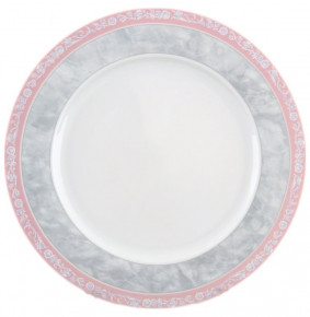 Набор тарелок 25 см 6 шт  Thun "Яна /Серый мрамор с розовым кантом" / 056354