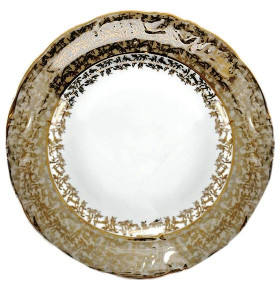 Набор тарелок 24 см 6 шт  Roman Lidicky "Фредерика /Золотые листики на бежевом" / 167804