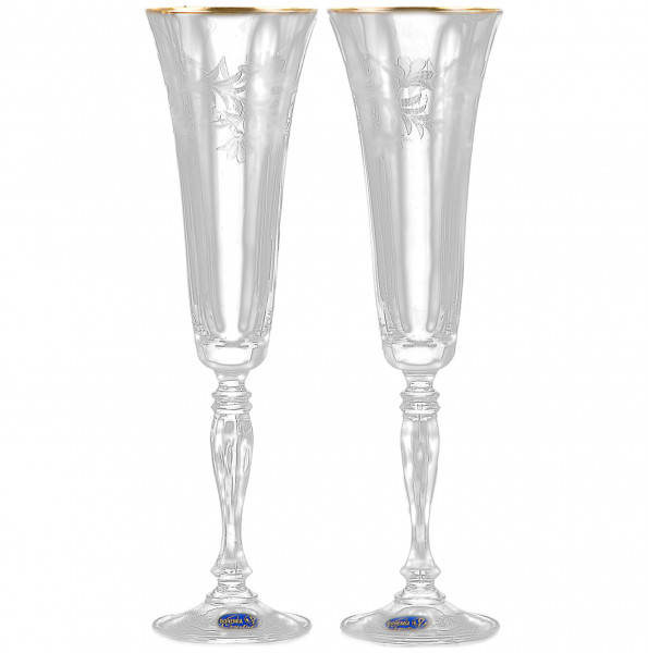Бокалы для шампанского 180 мл 2 шт  Crystalex CZ s.r.o. &quot;Виктория /Свадебные&quot; / 114900
