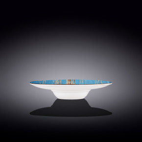 Тарелка 24 см глубокая голубая  Wilmax "Scratch" / 261501