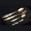 Столовые приборы 18 предметов  Gamma Steel SRL &quot;Siena Antique Gold /Champagne Gold&quot; / 114548