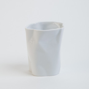 Чашка 370 мл без ручки белая  Cmielow Design Studio "BENT" / 163394