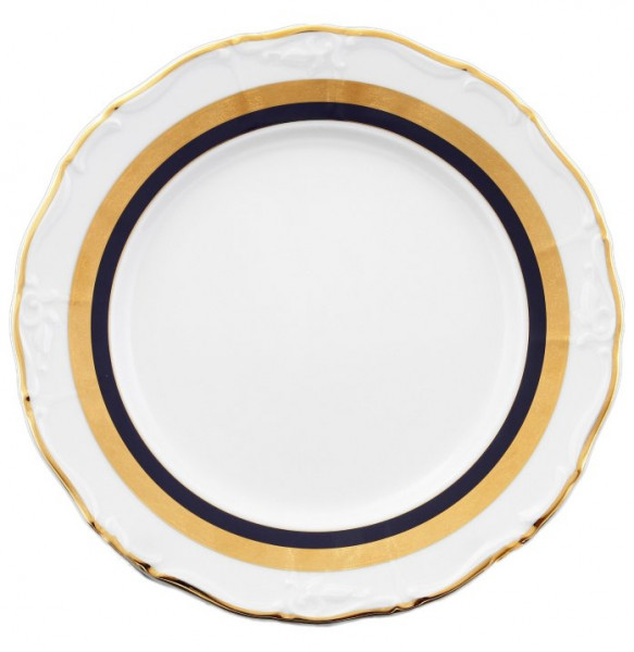Набор тарелок 25 см 6 шт  Thun &quot;Мария-Луиза /Синяя лента с золотом&quot; / 097542