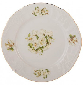 Набор тарелок 19 см 6 шт  Thun "Бернадотт /Белые розы /золото" / 166544
