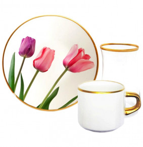 Набор чайно-кофейный на 6 персон 18 предметов  Toygar "Tulip" / 285511