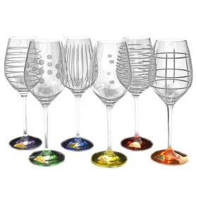 Бокал для белого вина 360 мл 1 шт  Rona "Celebration /Разноцветные" (фиолетовый) / 210812