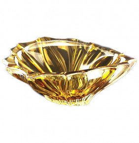 Ваза для фруктов 33 см  Aurum Crystal "Plantica /Янтарная"  / 155046