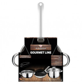 Набор посуды 4 предмета (сковорода 24 см, кастрюли 4 л, 6,1 л) с крышкой  Berlinger Haus "Gourmet Line" / 135680