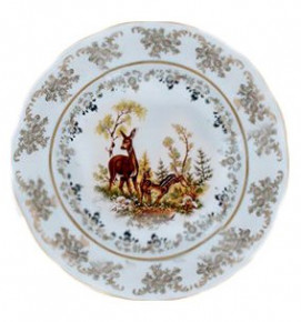 Набор тарелок 19 см 6 шт  Royal Czech Porcelain "Аляска /Охота белая" / 203966