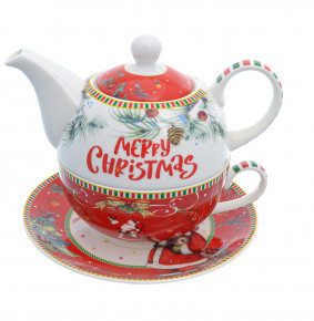Чайный набор 3 предмета (заварочный чайник + чайная пара)  Royal Classics "Christmas time /Royal Classic" / 228348