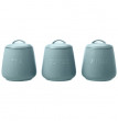 Набор банок для сыпучих продуктов 600 мл 3 шт серо-голубые  Casa Domani &quot;Moderna&quot; / 288173