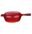 Сковорода 26 см с крышкой чугунная 2,9 л  LAVA &quot;Lava /Combo /Red&quot; / 247973