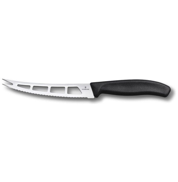 Нож для мягких сыров 13 см волнистое лезвие с отверстием  Victorinox &quot;Swiss Classic&quot; / 316380