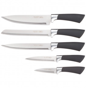 Набор кухонных ножей на пластиковой подставке 6 предметов "Agness" / 281875