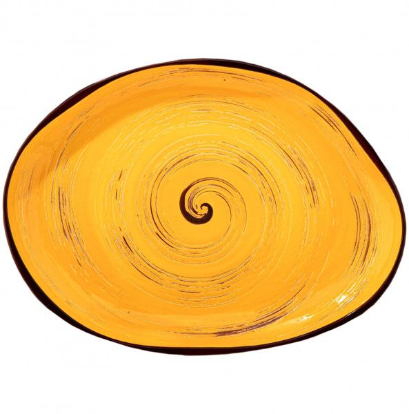 Блюдо 33 x 24,5 см овальное жёлтое  Wilmax &quot;Spiral&quot; / 261624
