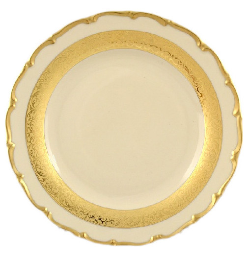 Набор тарелок 19 см 6 шт  Bohemia Porcelan Moritz Zdekauer 1810 s.r.o. &quot;Анжелика /Золотая лента /СК&quot; / 056953