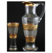 Набор для воды 7 предметов (кувшин + 6 стаканов)  Crystalex CZ s.r.o. &quot;Иксовка /Махарадже желтые камни&quot; / 104022