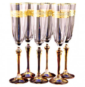 Бокалы для шампанского 200 мл 6 шт  Crystalex CZ s.r.o. "Элизабет /7938"  / 029662