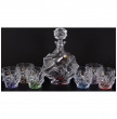 Набор для виски 7 предметов (графин + 6 стаканов по 320 мл)  Aurum Crystal &quot;Surf /Ассорти&quot; / 125132