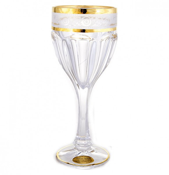 Бокалы для красного вина 290 мл 6 шт  UNION GLASS &quot;Сафари /Цветочный кант /золото&quot; / 151519