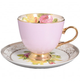 Набор чайных пар 6 шт высокие  Royal Classics "Радуга /Pink" / 117186