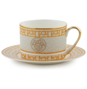 Чайная пара жёлтая  Royal Classics "Hermes /Плетёнка" / 335279