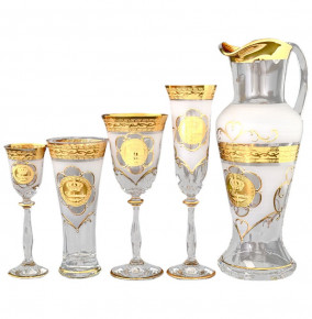 Набор для напитков 25 предметов (кувшин, стаканы, бокалы, рюмки 250,190, 60 мл)  Bohemia "Иксовка /Богемия" / 071297