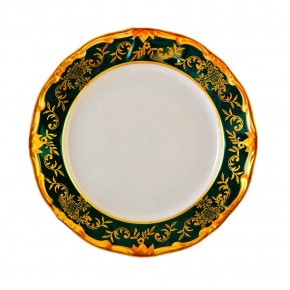 Набор тарелок 24 см 6 шт  Weimar Porzellan "Ювел /Зелёный с золотым узором" / 021045