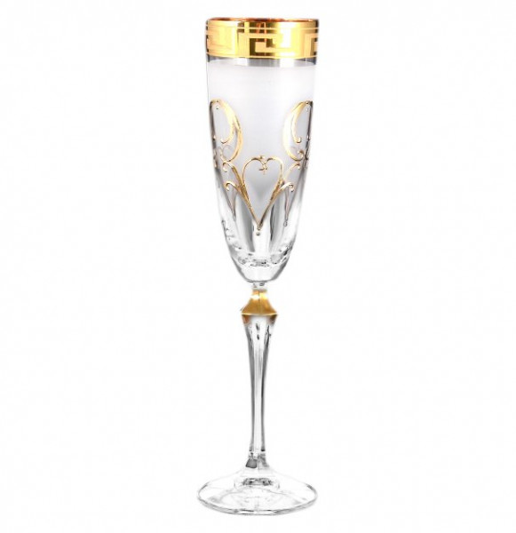 Бокалы для шампанского 200 мл 6 шт  Bohemia &quot;Элизабет /Версаче золото&quot; / 092354