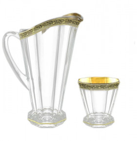Набор для воды 7 предметов (кувшин + 6 стаканов) "Astra Gold /Блэк" / 107130