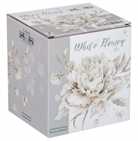 Кружка 420 мл серая  LEFARD "White flower" / 227343