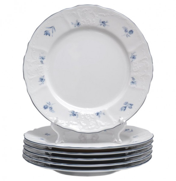 Набор тарелок 25 см 6 шт  Thun &quot;Бернадотт /Синий цветок&quot; / 021302