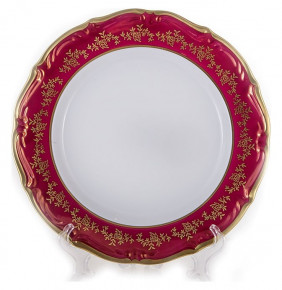 Блюдо 32 см круглое  Bavarian Porcelain "Мария-Тереза /Барокко Красный" / 211857