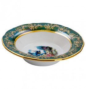 Розетка 11 см  Royal Czech Porcelain "Офелия /Барокко зеленое" / 204639