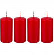 Набор свечей 10 х 5 см 4 шт (красный лакированный) / 210454