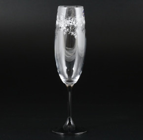 Бокалы для шампанского 220 мл 6 шт  Crystalex CZ s.r.o. "Лара /С чёрно-белым рисунком" / 059473