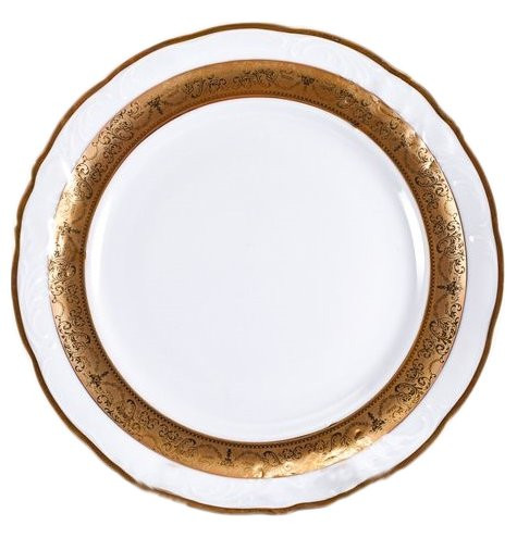 Набор тарелок 18 предметов  МаМ декор &quot;Фредерика /Матовая золотая лента&quot; / 123917
