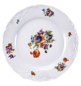 Набор тарелок 25 см 6 шт  Bohemia Porcelan Moritz Zdekauer 1810 s.r.o. "Лиана /Весенний букет" / 051053